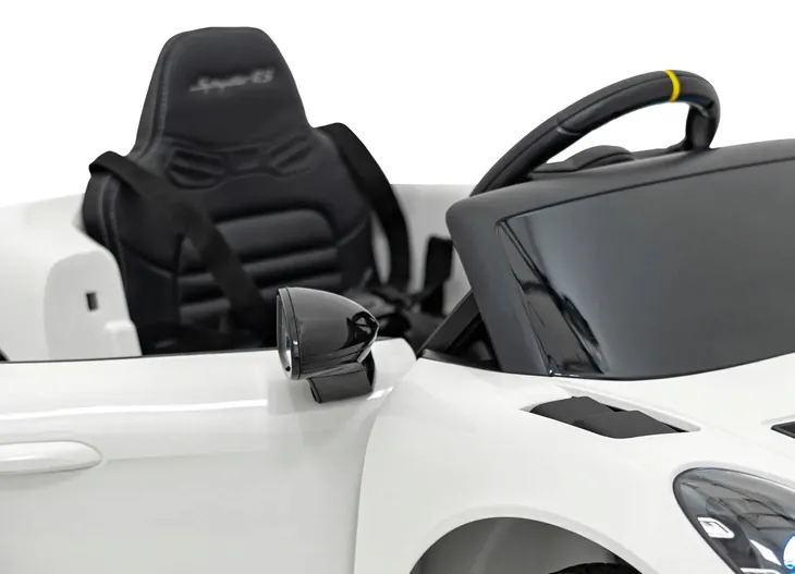 auto-porsche-spyder-rs-718-mp4-bialy-na-akumulator-dla-dzieci-gratisy-waga-z-opakowaniem-18-kg