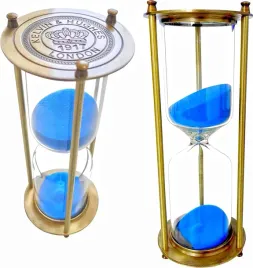 elegancka-klepsydra-timer-30-min-dekoracyjna-metalowa-niebieski-proszek