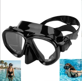 profesjonalna-maska-do-plywania-nurkowania-szczelna-czarna-komfort-plywania