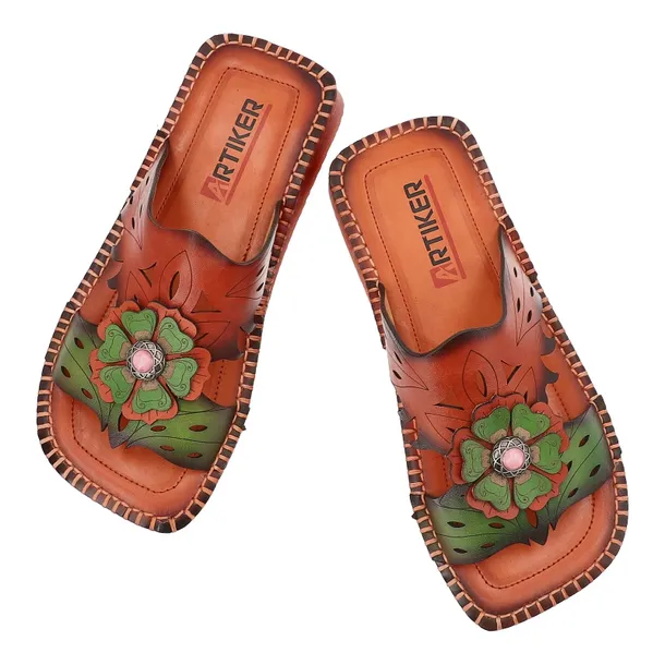 klapki-artiker-58c1008-orange-wzor-dominujacy-bez-wzoru