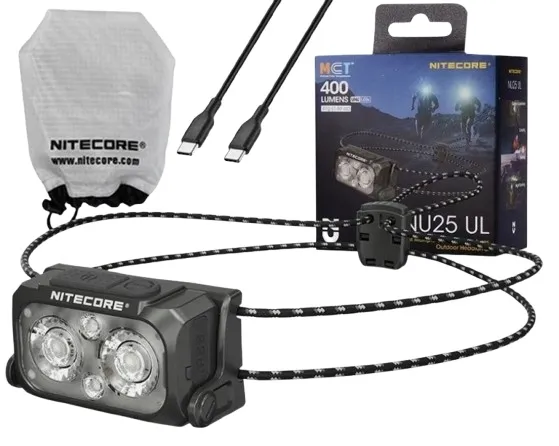 ULTRALEKKA LATARKA CZOŁOWA CZOŁÓWKA NITECORE NU25 MCT 400LM 130 METRÓW