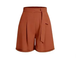 spodnie-bermudy-spodenki-szorty-damskie-miedziane-s-letnie-wiazane-krotkie