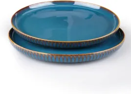 zestaw-2-talerzy-ceramicznych-plaskich-niebieskich-obiadowy-i-sniadaniowy