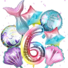 balony-foliowe-6-urodziny-mala-syrenka-muszelki-8szt-morze-dekoracja