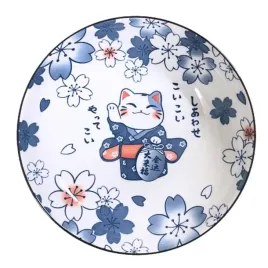 talerz-ceramiczny-gleboki-maneki-neko-kwiaty-20cm