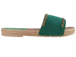 zielone-klapki-damskie-z-cyrkoniami-plaskie-buty-36