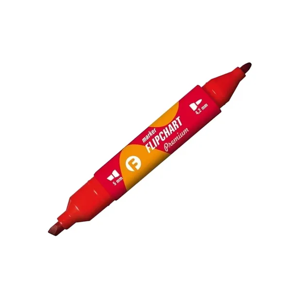 marker-dwustronny-flipchart-premium-czerwony-marka-tetis