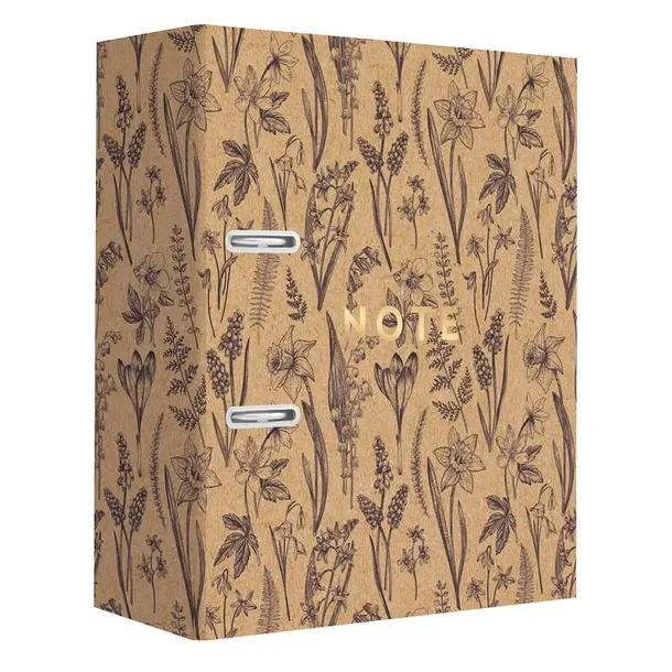 segregator-biurowy-a4-organizer-na-dokumenty-75-mm-kwiaty-hs-kraft-botaniqe-stan-nowy