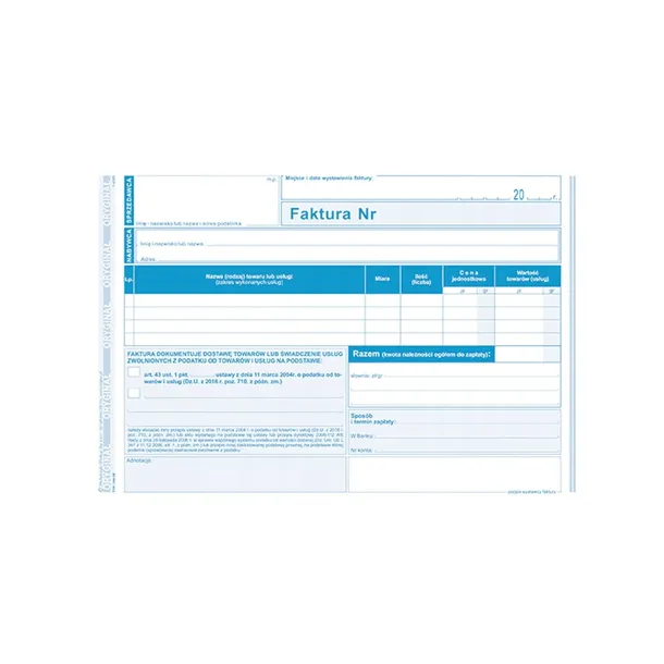 faktura-a5-198-3e-stan-nowy