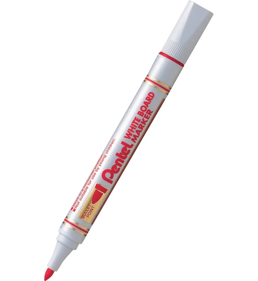 pentel-marker-do-bialych-tablic-czerwony-mw85-b