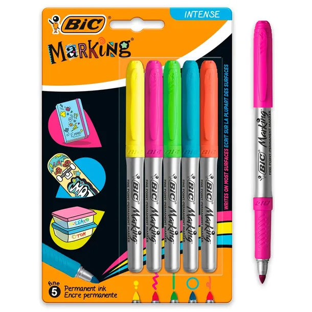 marker-permanentny-bic-marking-intense-5-kolorow-liczba-sztuk-w-opakowaniu-5