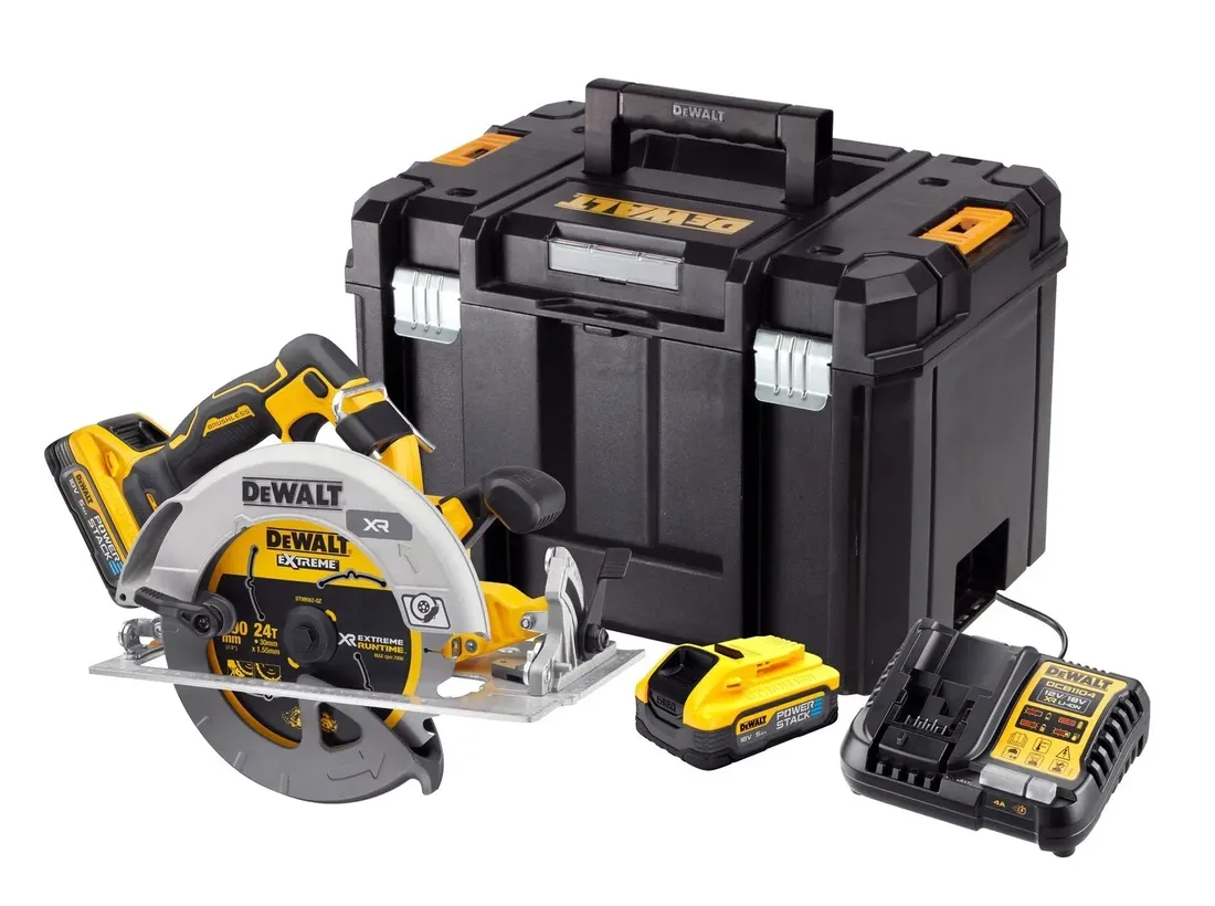 dewalt-pilarka-tarczowa-190mm-powerstack-dcs573h2t-stan-nowy