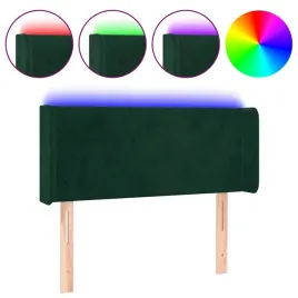 zaglowek-do-lozka-z-led-ciemnozielony-103x16x78-88cm-aksamit