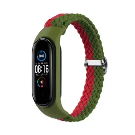 opaska-pleciona-smart-band-m3-m4-m5-m6-green-red-zielono-czerwony