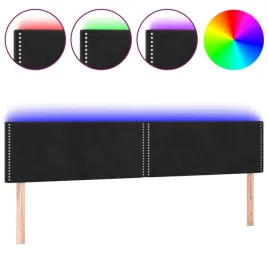 zaglowek-do-lozka-z-led-czarny-200x5x78-88-cm-aksamit