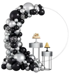 girlanda-balonowa-czarna-srebrna-luk-125-szt-balony-na-urodziny-sylwestra