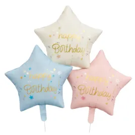 balony-foliowe-gwiazdki-happy-birthday-pastelowe-niebieski-krem-rozowy-3szt