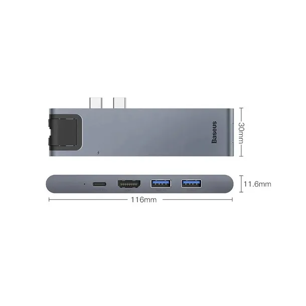 baseus-adapter-markowy-hub-macbook-7w1-usb-c-3-0-stan-nowy-waga-z-opakowaniem-0-3-kg
