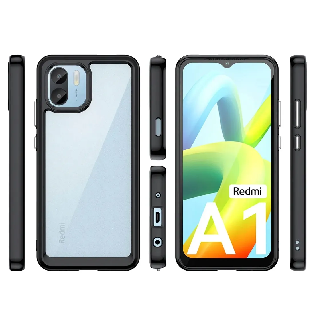 outer-space-case-etui-xiaomi-redmi-a1-czarne-stan-nowy