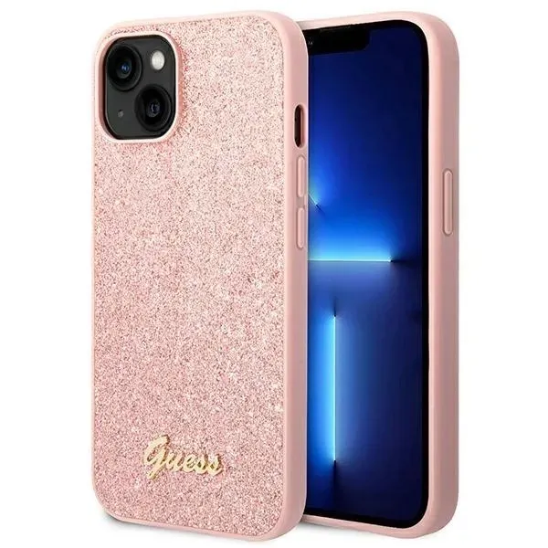 guess-etui-do-iphone-14-plus-rozowy-glitter-script