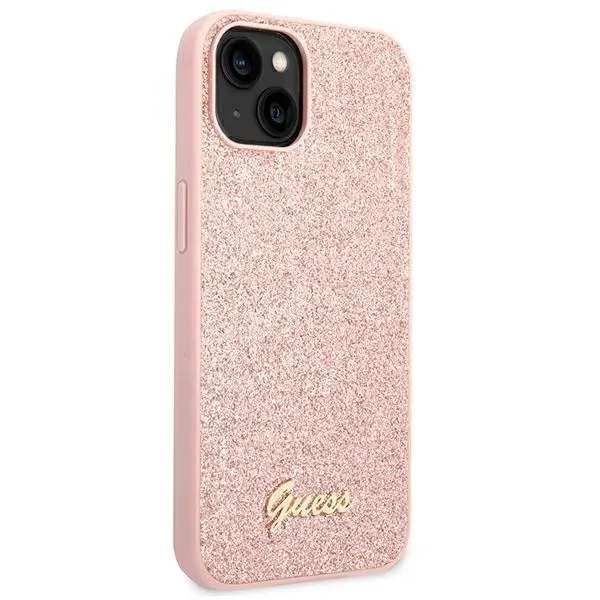 guess-etui-do-iphone-14-plus-rozowy-glitter-script-przeznaczenie-apple