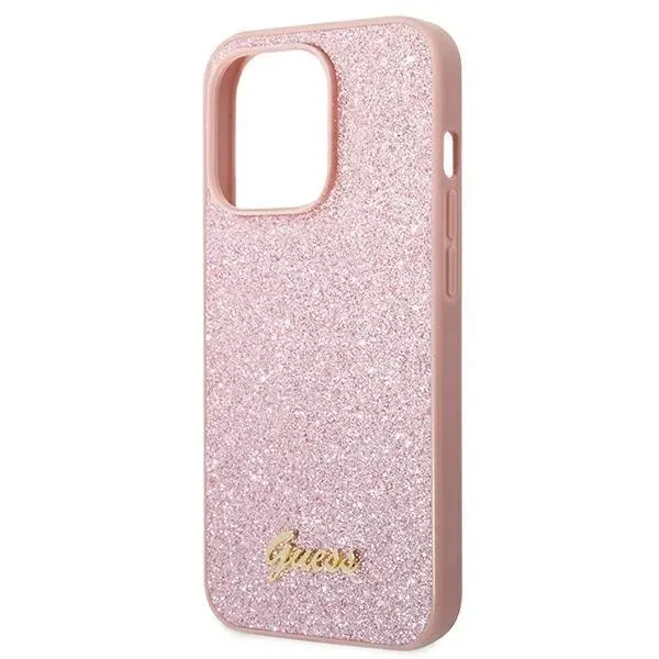 guess-etui-do-iphone-14-pro-rozowy-glitter-script-stan-nowy