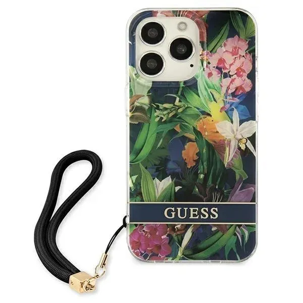 guess-etui-do-iphone-13-pro-max-niebieski-flower-dedykowany-model-apple-iphone-13-pro-max
