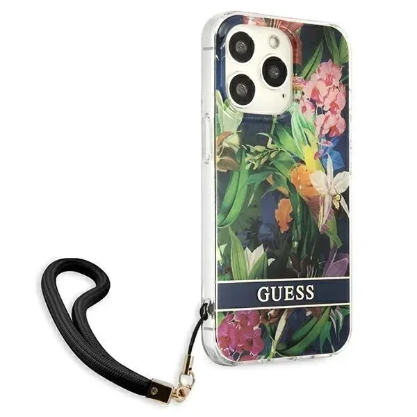 guess-etui-do-iphone-13-pro-max-niebieski-flower-przeznaczenie-apple