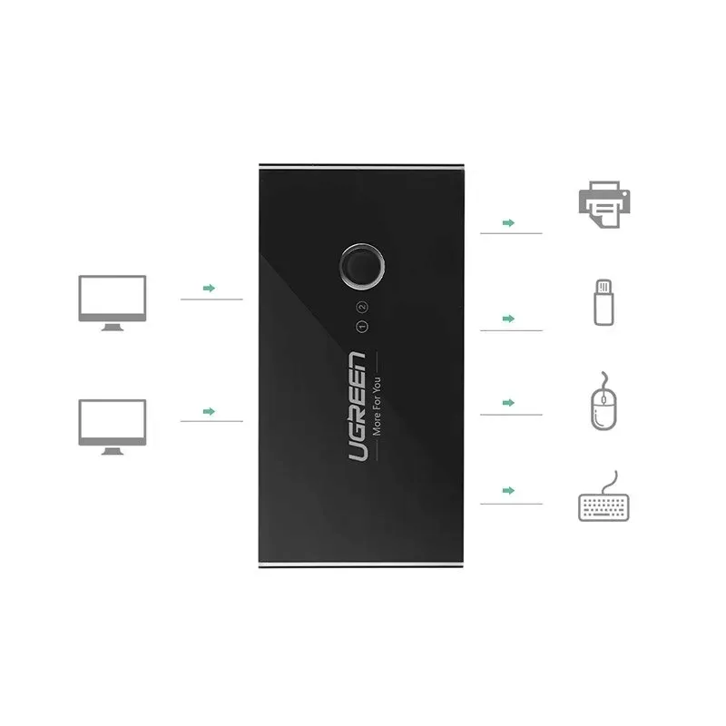switch-przelacznik-box-kvm-usb-2x4-usb-2-0-ugreen-stan-nowy