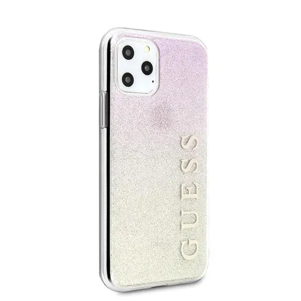 etui-iphone-11-pro-guess-glitter-gradient-rozowe