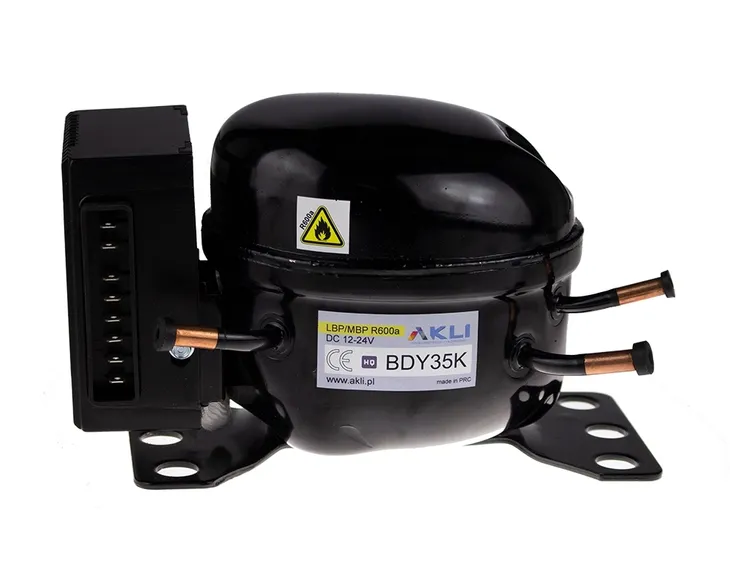 Kamper Jacht Lodówka 12V lub 24V Sprężarka czynnik R600a komplet z modułem