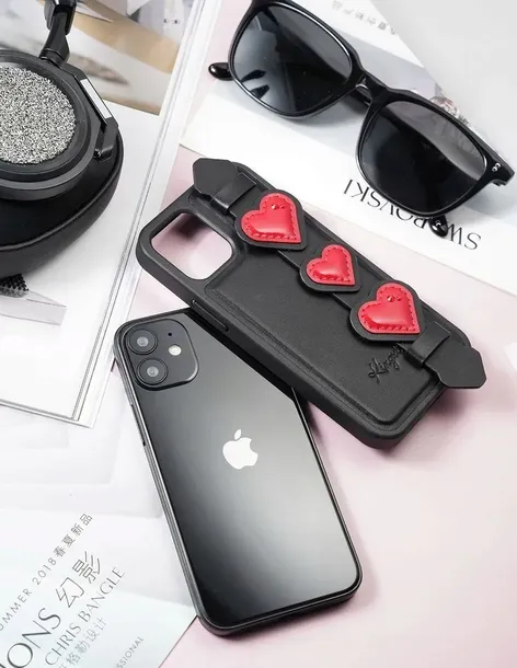 kingxbar-etui-serca-case-do-iphone-12-mini-stan-nowy-kolor-czarny