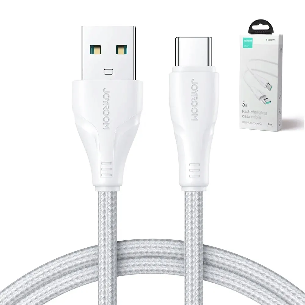 joyroom-kabel-usb-usb-c-3a-2-m-bialy
