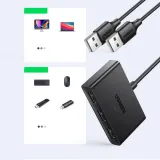 ugreen-przelacznik-adapter-switch-2x-usb-3xusb-stan-nowy