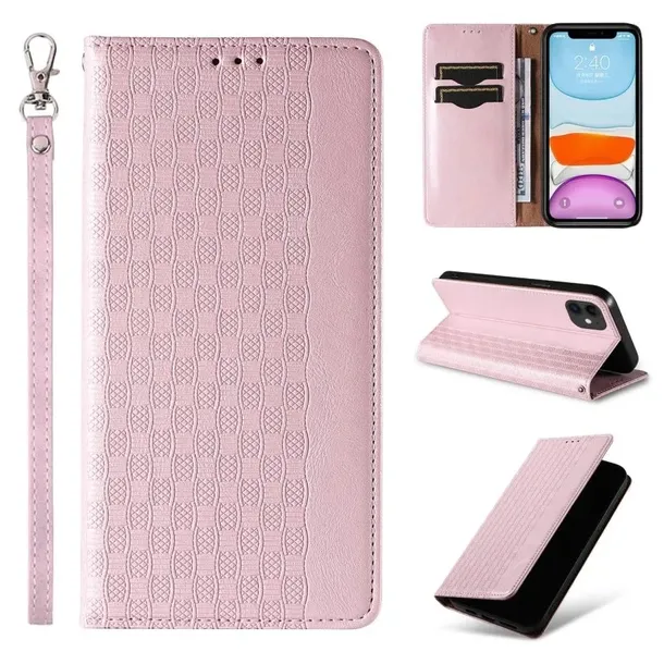 zamykane-etui-pokrowiec-case-z-klapka-do-iphone-13-stan-nowy-kolor-rozowy