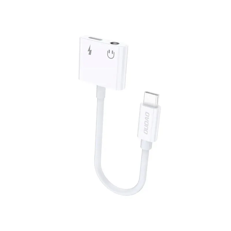 dudao-adapter-typ-c-mini-jack-l13t-white