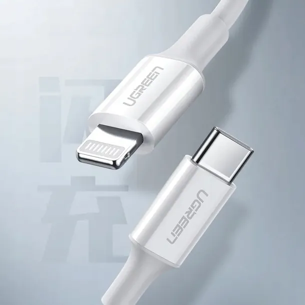 ugreen-kabel-usb-typ-c-iphone-3a-025-m-bialy-kolor-bialy
