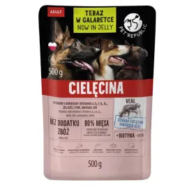 mokra-karma-dla-psa-saszetka-siekana-cielecina-galareta-500g-petrepublic