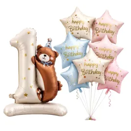 balony-na-roczek-1-urodziny-cyfra-mis-balony-gwiazdki-urodinowe-na-hel