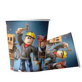 kubki-papierowe-roblox-gamingowe-10-sztuk-eko-jednorazowe-zestaw-urodzinowy