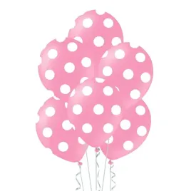balony-rozowy-w-biale-kropki-dekoracja-6szt