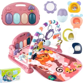 mata-edukacyjna-z-pianinkiem-duza-interaktywna-grzechotki-gryzaki-rozowa