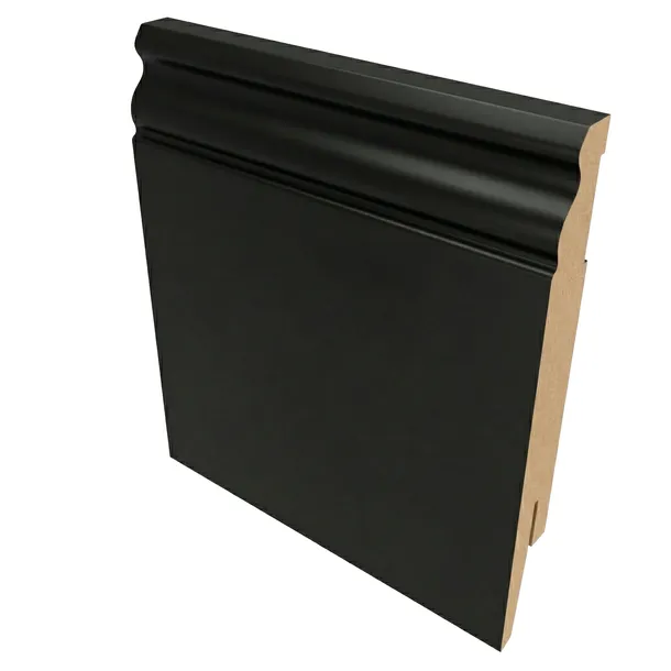 Listwa przypodłogowa MDF 12cm, 120mm CZARNA MAT - ozdobna / cena za 1szt