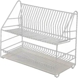 metpol-suszarka-do-naczyn-2-poziomowa-z-tacka-biala-50-cm