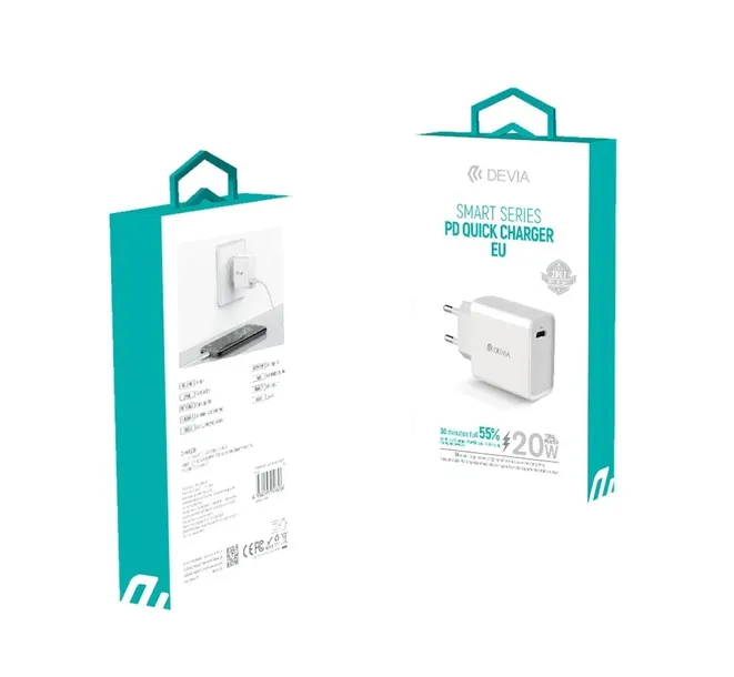 devia-ladowarka-sieciowa-rocket-pd-20w-1x-usb-c-biala-stan-nowy