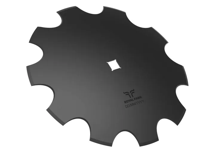 Talerz, uzębiony Z-10 fi 510 otwór 30x30 stal borowa, 1242050040 1279201020