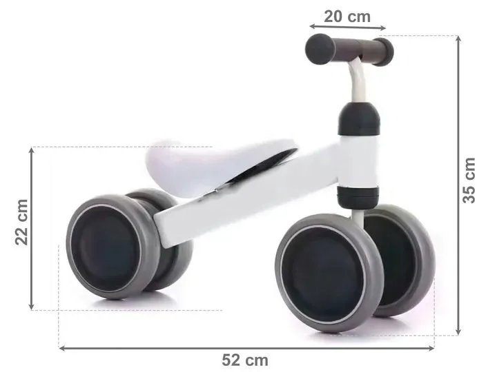 rowerek-biegowy-mini-rower-practise-white-ecotoys-stan-nowy-wiek-dziecka-brak-informacji