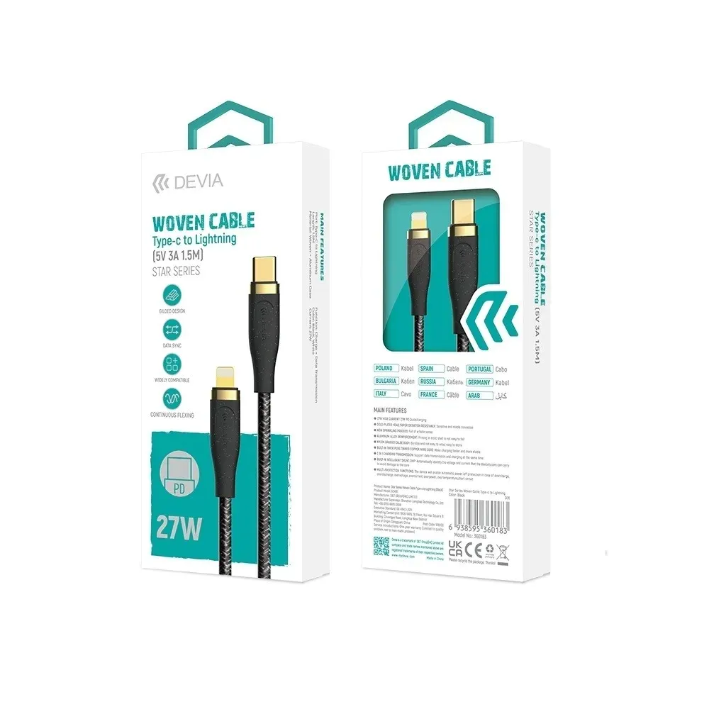 devia-kabel-star-usb-c-lightning-15-m-3a-bialy