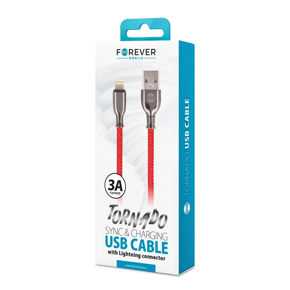 forever-kabel-tornado-usb-lightning-10-m-3a-czerwony