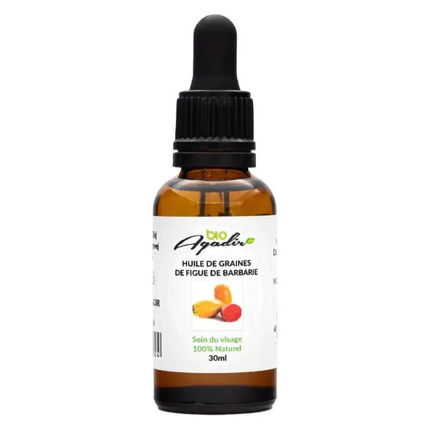 Bio Agadir Olej z opuncji figowej ORGANICZNY Certyfikat ECOCERT USDA 30ml